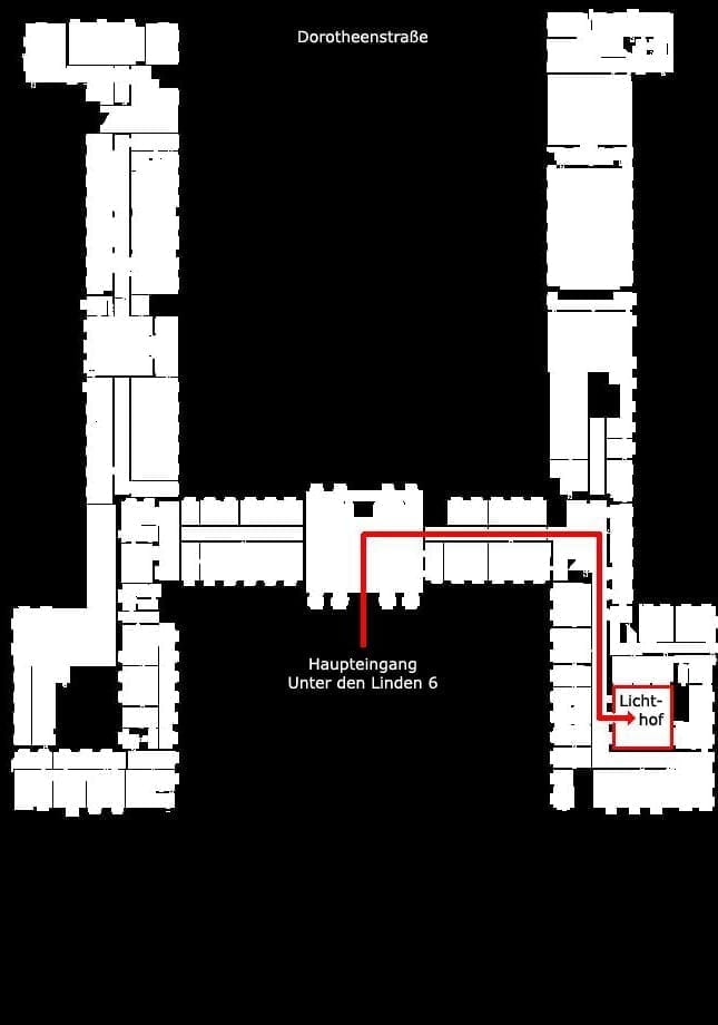 Lageplan des Hauptgebäudes der Humboldt-Universität zu Berlin